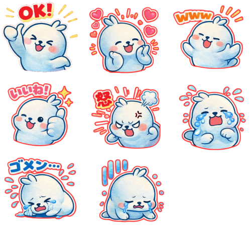 限界もぐちゃんの日常LINEスタンプ1